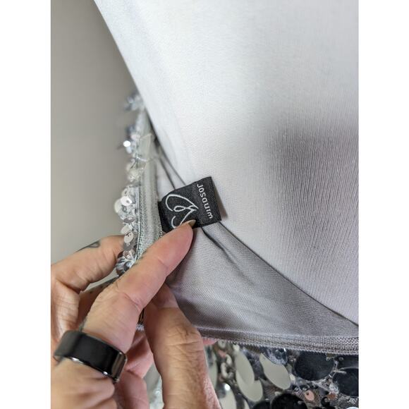 Sequin Silver Mini Dress - Picture 4 of 6